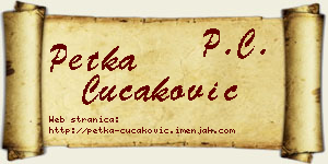 Petka Čučaković vizit kartica